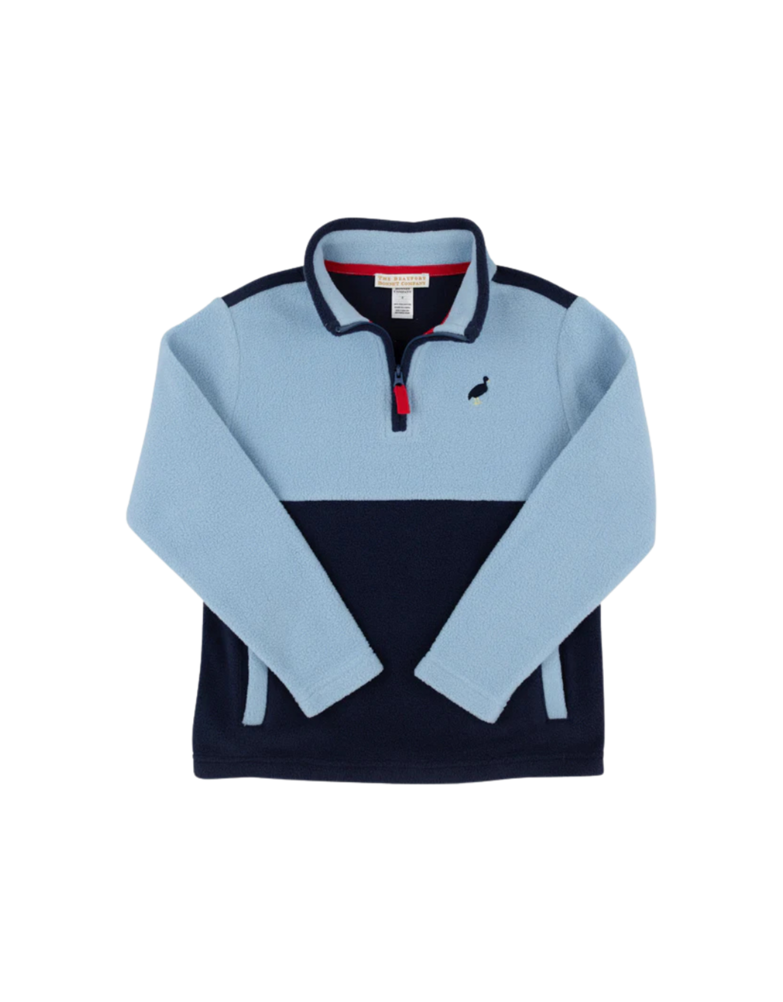 The Beaufort Bonnet Company Hayword Half Zip,Fleece, Barrington Blue/Nantucket Navy
