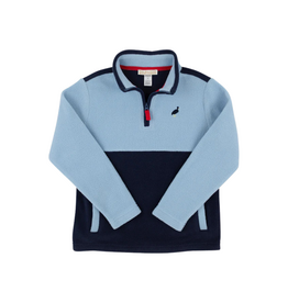The Beaufort Bonnet Company Hayword Half Zip,Fleece, Barrington Blue/Nantucket Navy