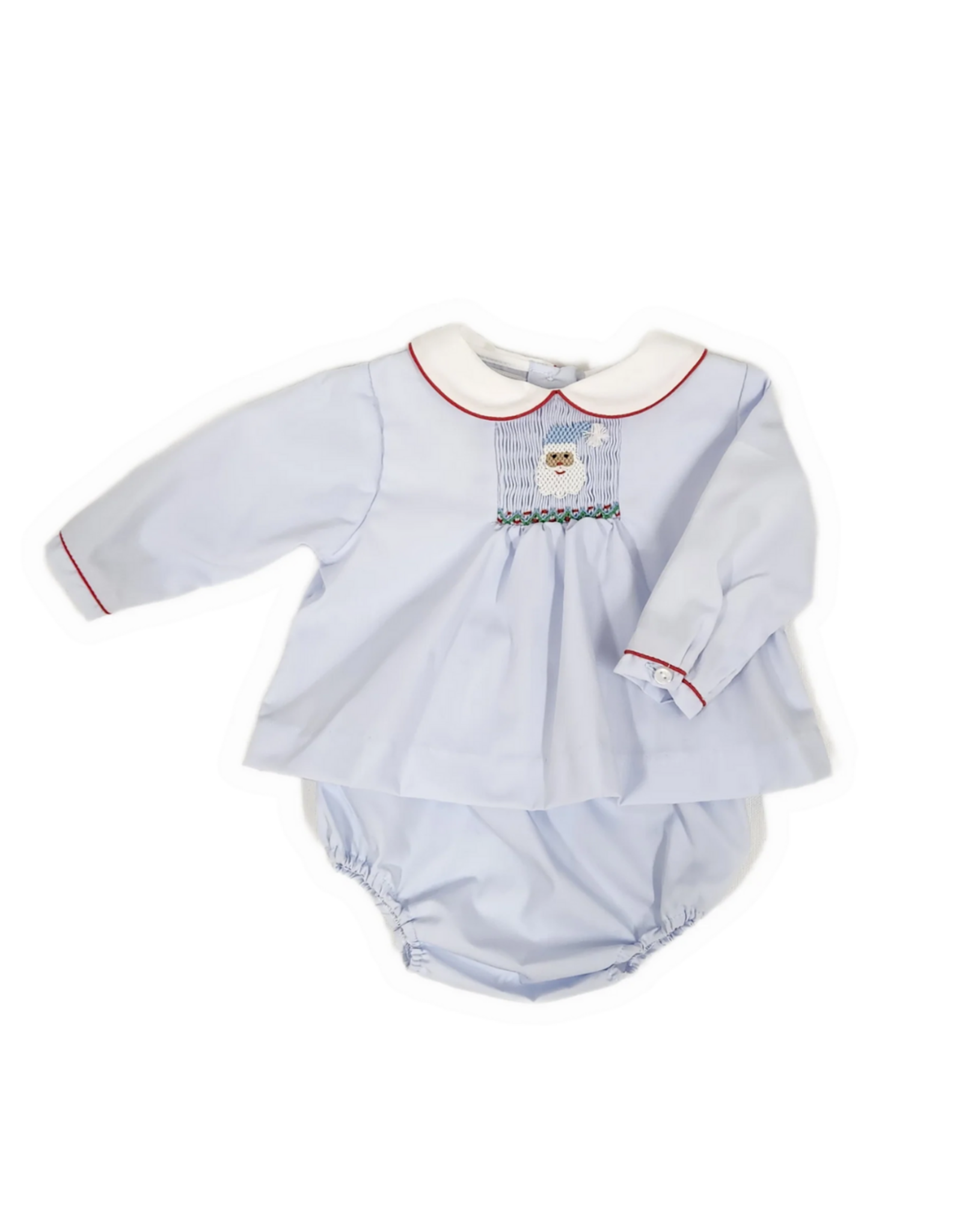 Petit Ami LS Blue Santa Diaper Set