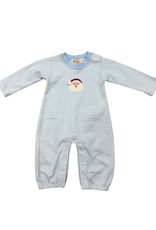 Luigi Blue/White Stripe LS Romper, Santa