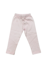 Luigi Pink/White Windowpane Plaid Leggings