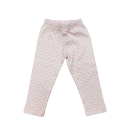 Luigi Pink/White Windowpane Plaid Leggings