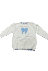 Luigi White Sweater with Blue Bow