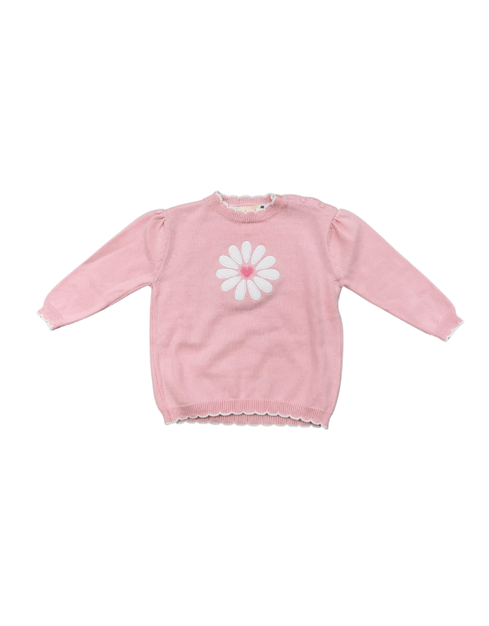 Luigi Pink Flower Heart Sweater