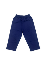 Luigi Jersey Solid Straight Pants, Navy