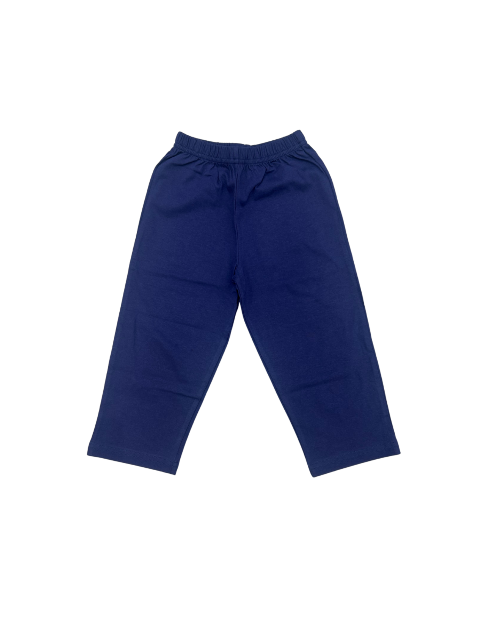 Luigi Jersey Solid Straight Pants, Navy