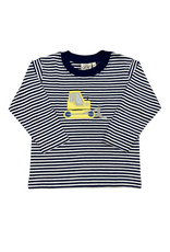 Luigi Navy and White Stripe LS Top, Bulldozer