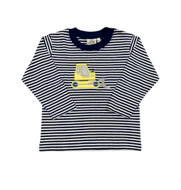 Luigi Navy and White Stripe LS Top, Bulldozer
