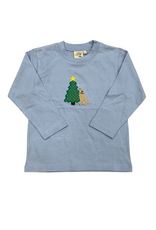 Luigi Blue LS Top, Christmas Tree and Lab