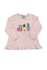 Luigi Light Pink LS Top, Christmas Train