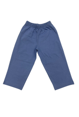 Luigi Jersey Solid Straight Pants, Dark Chambray