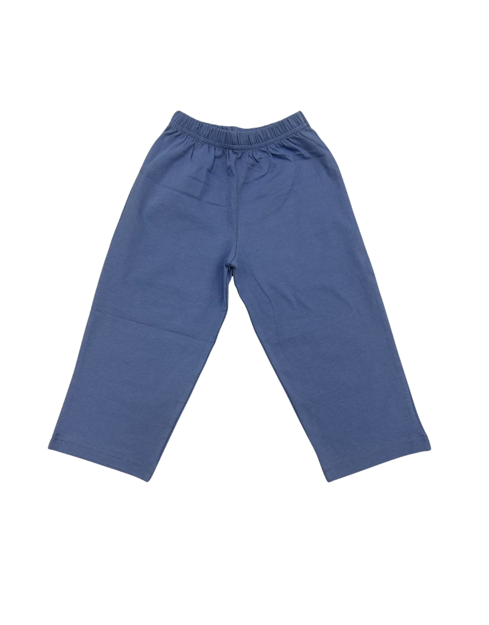 Luigi Jersey Solid Straight Pants, Dark Chambray