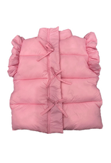 Tweenstyle Ruffle Puffer Vest with Bows