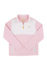 The Beaufort Bonnet Company Hayword Half Zip- Fleece, Palm beach Pink/Worth White