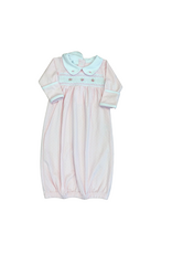 Magnolia Baby Mia and Luca's Smocked Collared Gathered Gown, Pink