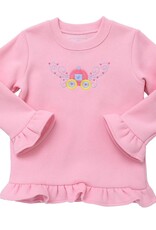 Itsy Bitsy Pink Carriage Ruffle Sweatshirt