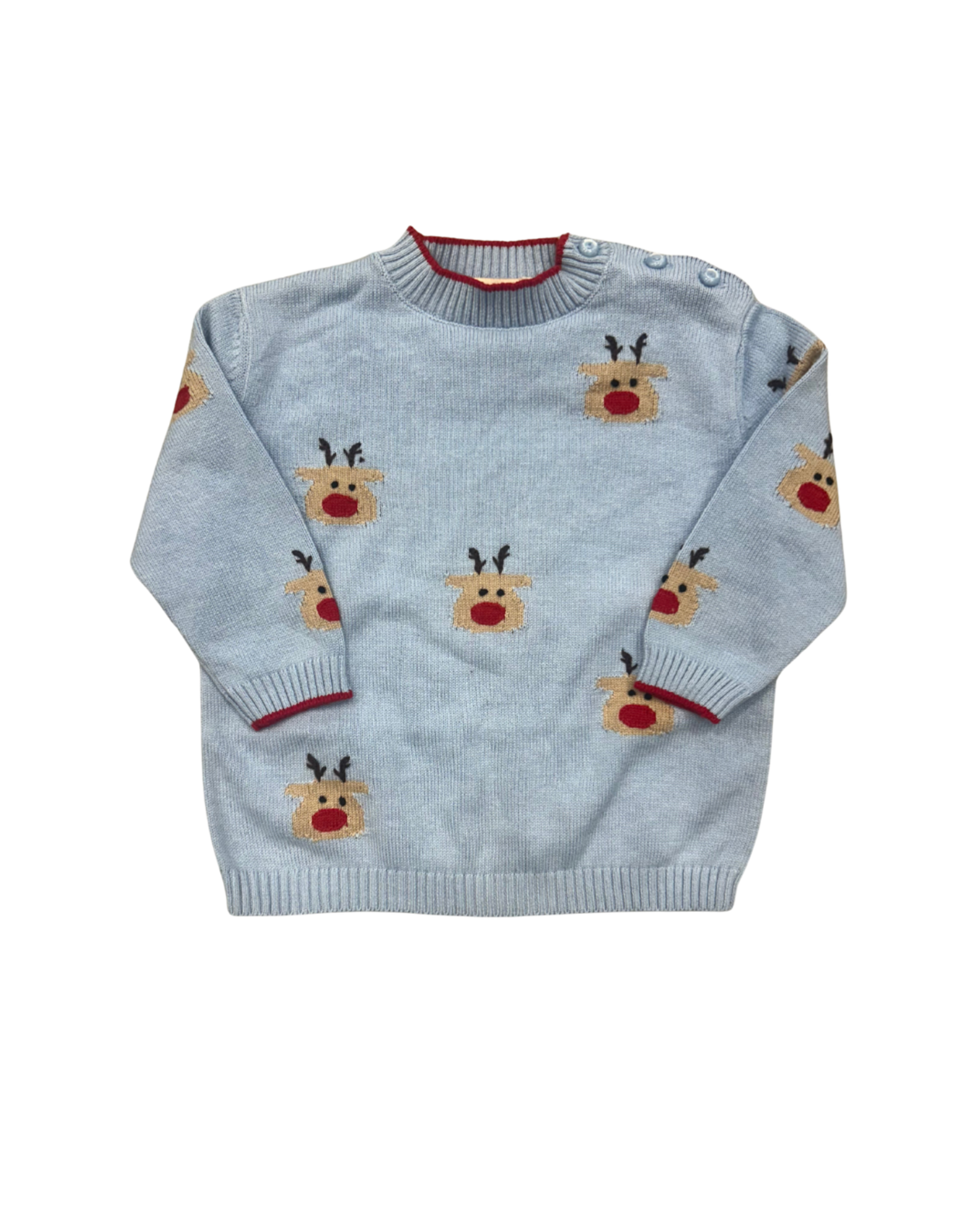 Luigi Sky Blue/Red Rudolph Heads Boy Crew