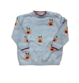 Luigi Sky Blue/Red Rudolph Heads Boy Crew