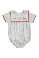 Auraluz White w/ Red Check Christmas Horse Boy Bubble