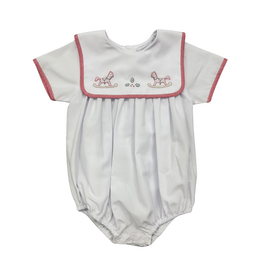 Auraluz White w/ Red Check Christmas Horse Boy Bubble