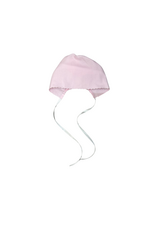 Auraluz Baby Bonnet with Pink Scallop Trim