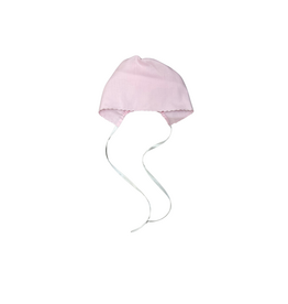 Auraluz Baby Bonnet with Pink Scallop Trim