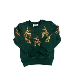 Belle Cher Green Reindeer Sweatshirt