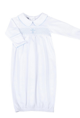 Magnolia Baby L/S Smocked Boy Blessed Gown