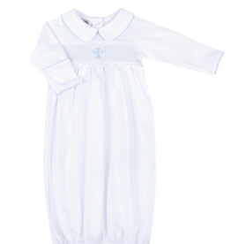 Magnolia Baby L/S Smocked Boy Blessed Gown