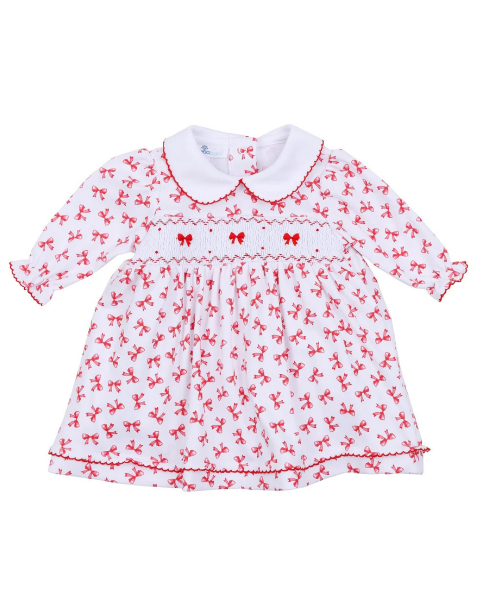 Magnolia Baby Scarlett Bows Smocked Collared Dress