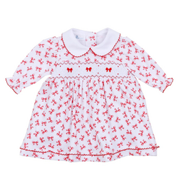 Magnolia Baby Scarlett Bows Smocked Collared Dress