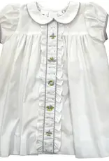 Lulu Bebe LLC White Molly Dress, Mardi Gras  Embroidery