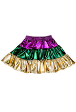 Belle Cher BC Mardi Gras Metallic Skort