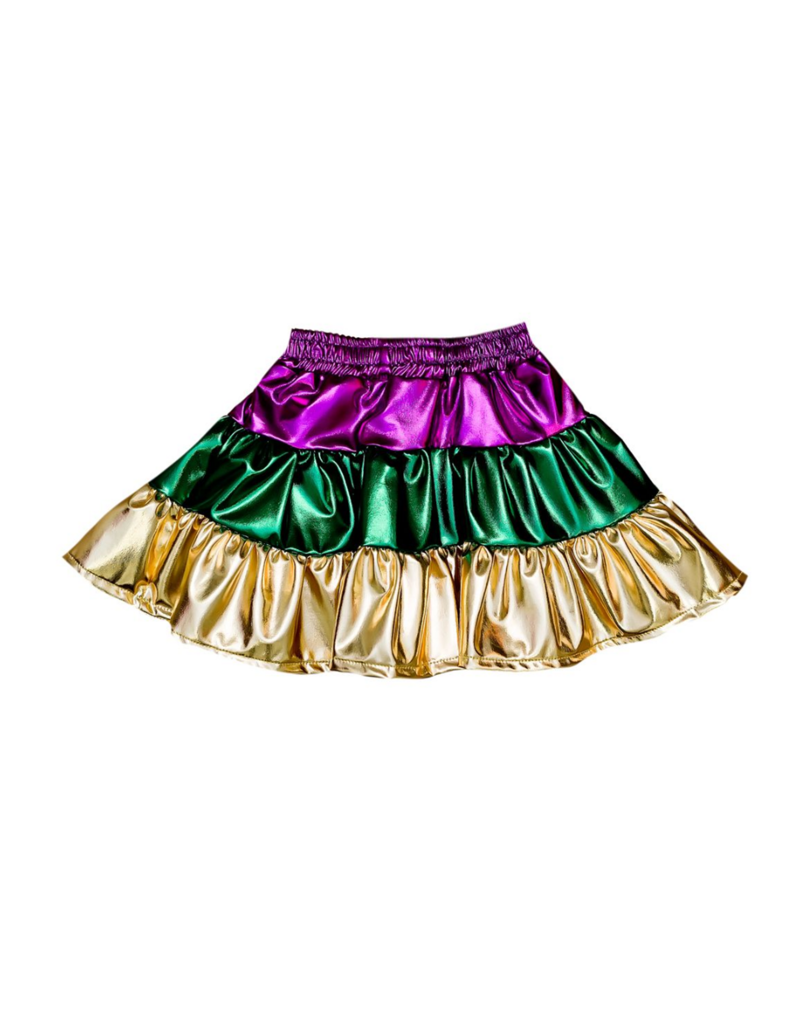 Belle Cher BC Mardi Gras Metallic Skort