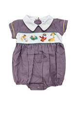Lulu Bebe LLC Mardi Gras Emb Animal  Gingham Bubble