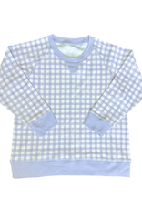 James and Lottie Sidney Knit Sweatshirt, Lavender Gingham
