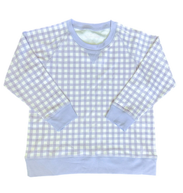 James and Lottie Sidney Knit Sweatshirt, Lavender Gingham