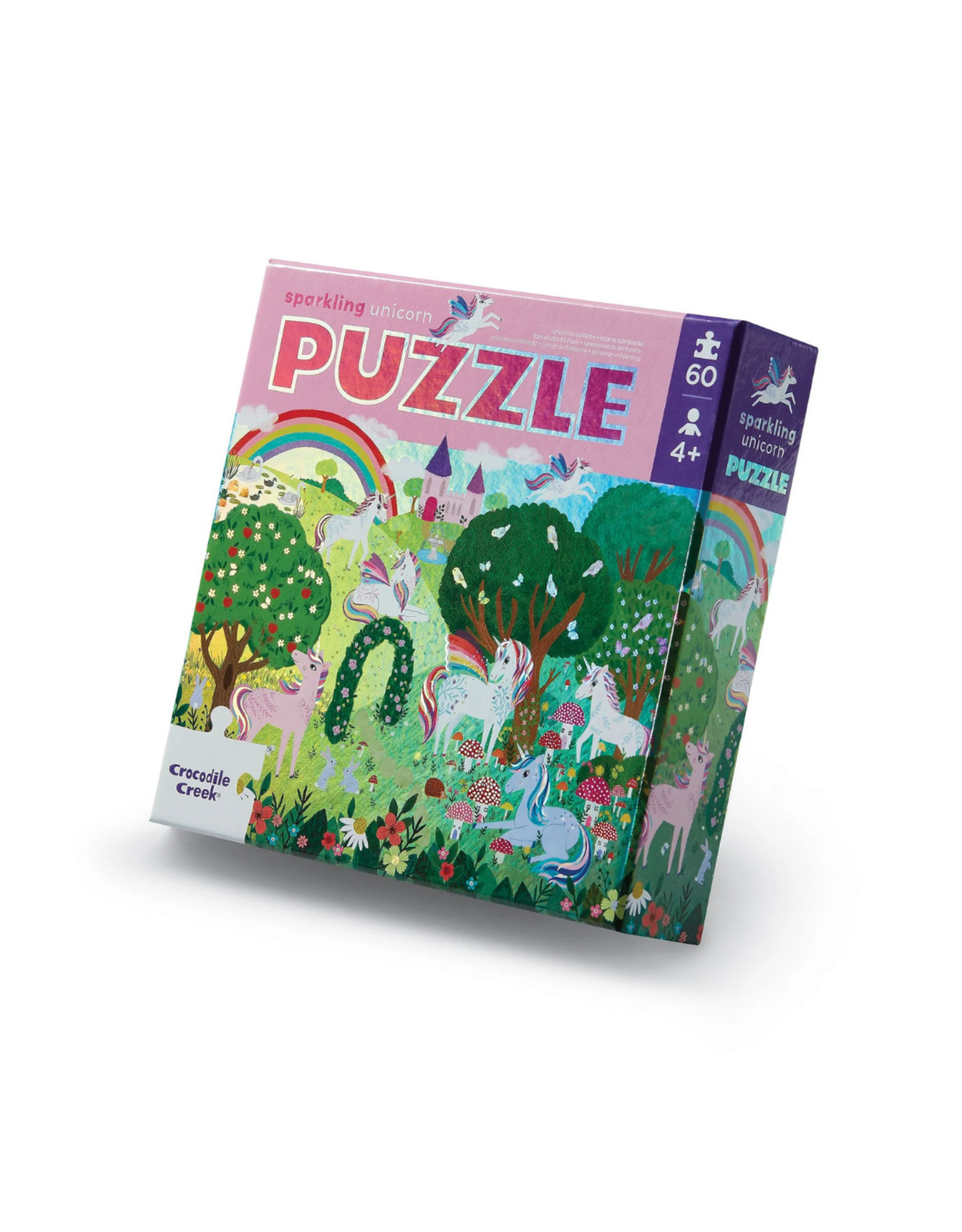 60pc Foil Puzzle/Sparkling Unicorn