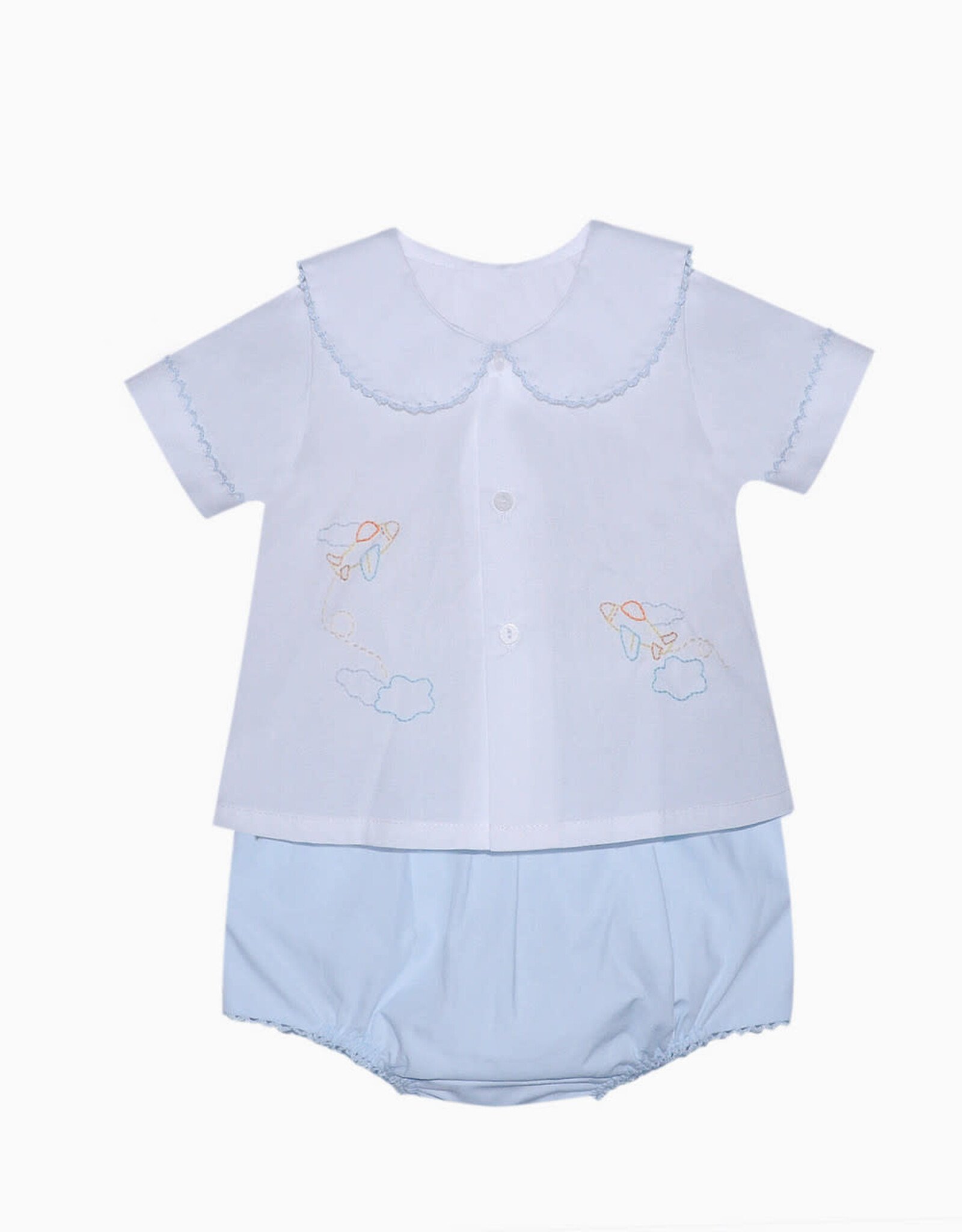 Baby Sen Blue Avery Boy Diaper Set, Airplane