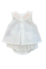 Baby Sen White Alice Bloomer Set