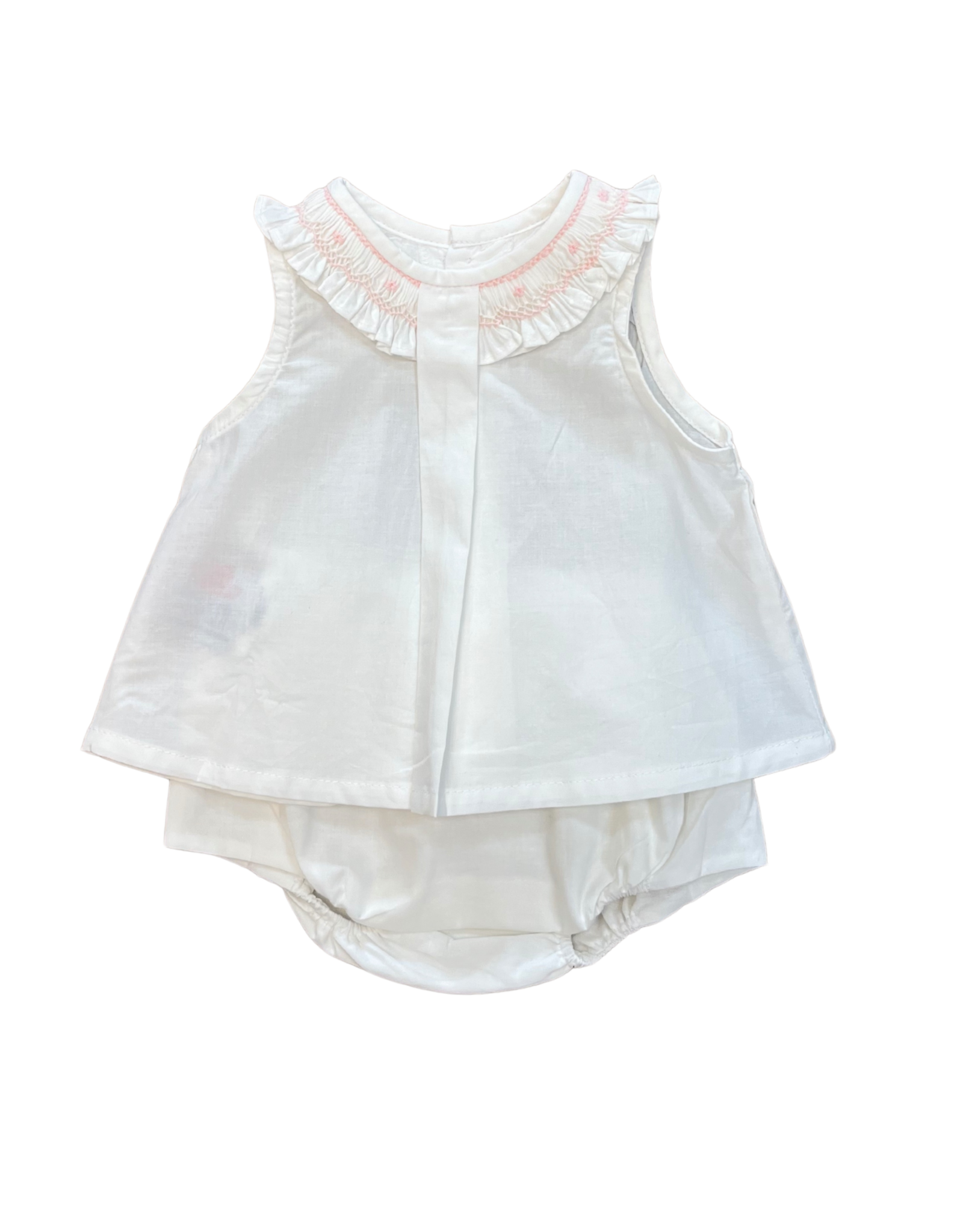 Baby Sen White Alice Bloomer Set