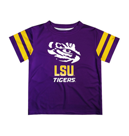 Purple Dryfit Eye of the Tiger Stripes T-Shirt