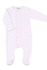 Magnolia Baby Little Sister Printed Zip Footie
