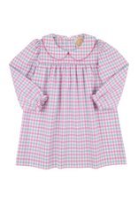 The Beaufort Bonnet Company Maerin Fitz Frock LS, Barrington Blue and Pink Flannel