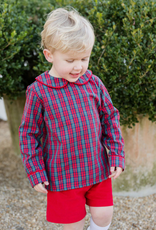 James and Lottie Ward Short Set, Red Christmas Plaid