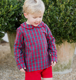 James and Lottie Ward Short Set, Red Christmas Plaid