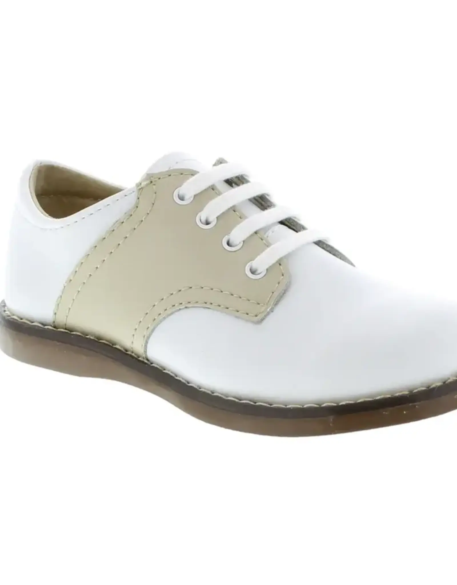 Footmates Cheer White And Ecru Saddle Oxford