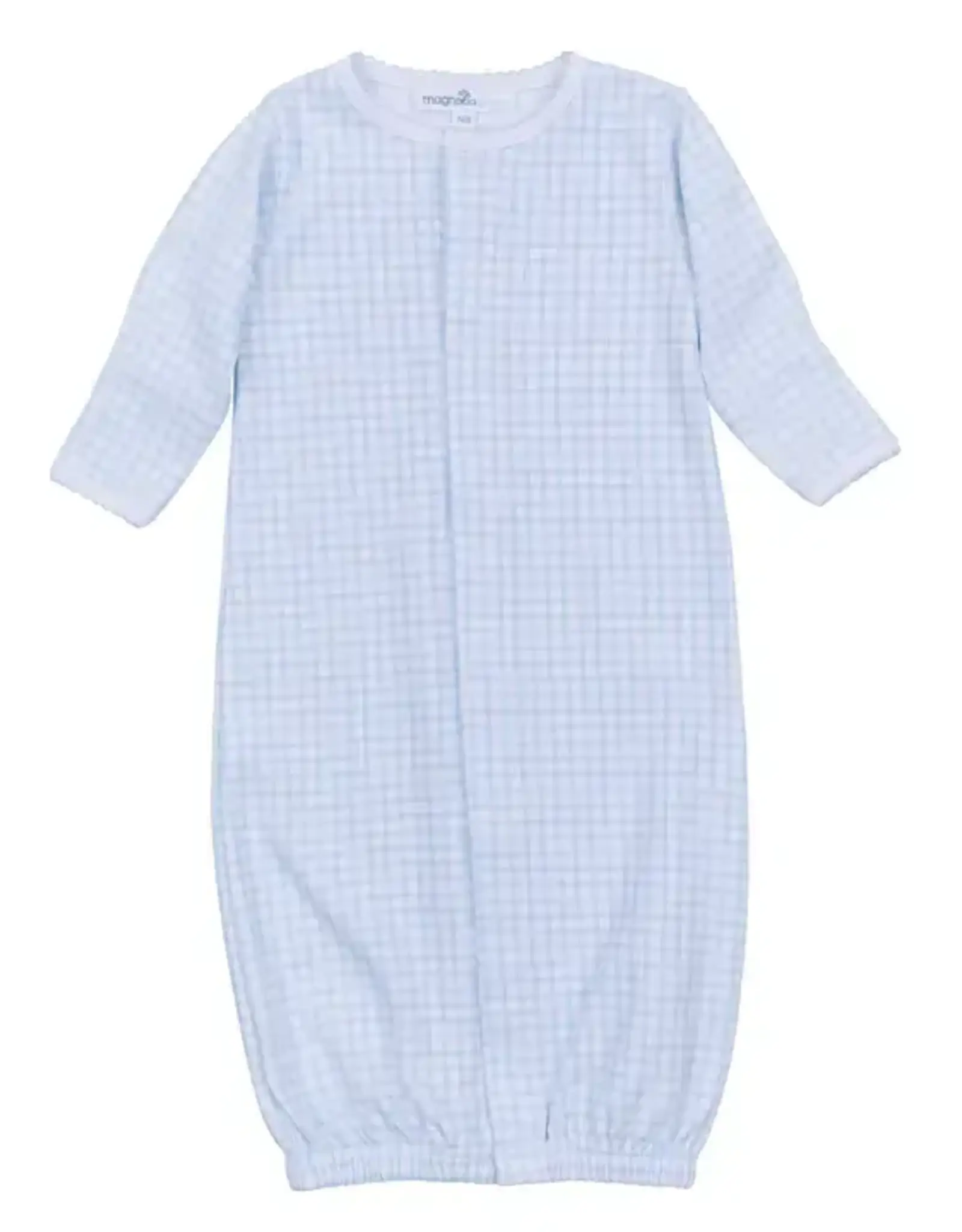 Magnolia Baby Peek-A-Boo Wishes Blue Gathered Gown