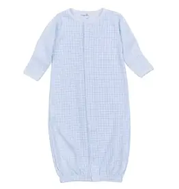 Magnolia Baby Peek-A-Boo Wishes Blue Gathered Gown