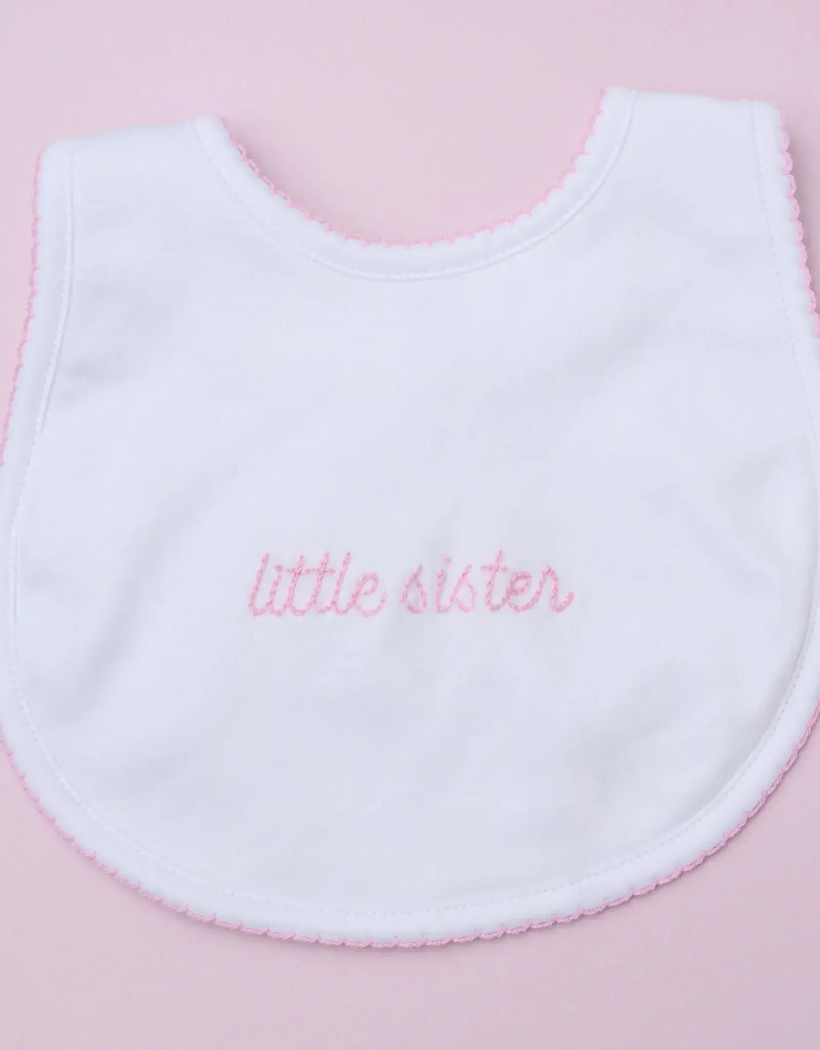 Magnolia Baby Little Sister Embroidered Bib